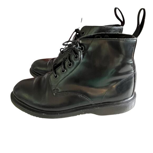 Dr. Martens Lace Up Emmeline Boot Women’s Size US 6 Leather Combat Black - Picture 1 of 16